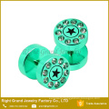 New design 316L Stainless Steel Multi Gems Star Laser Fake Cheater Plugs